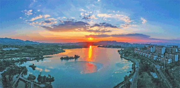 重庆梁平双桂湖国家湿地公园美丽宁静