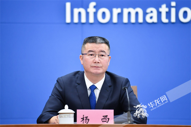 梁平区委常委、区政府常务副区长、区政府新闻发言人 杨西。华龙网记者 李一鸣 摄