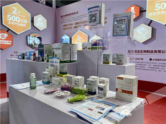 参展企业产品展示。华龙网记者 曹建 摄