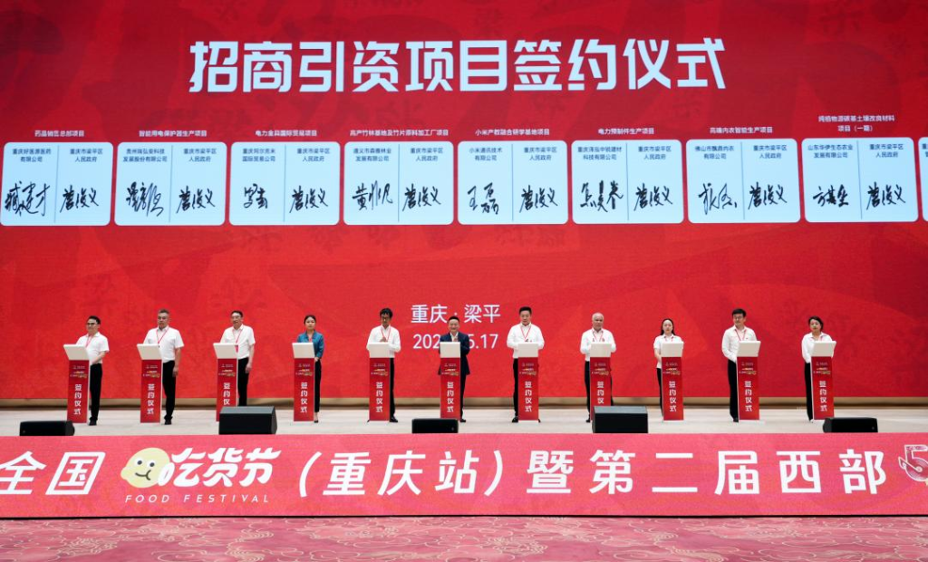 启幕活动现场，招商引资项目签约仪式。向成国 摄