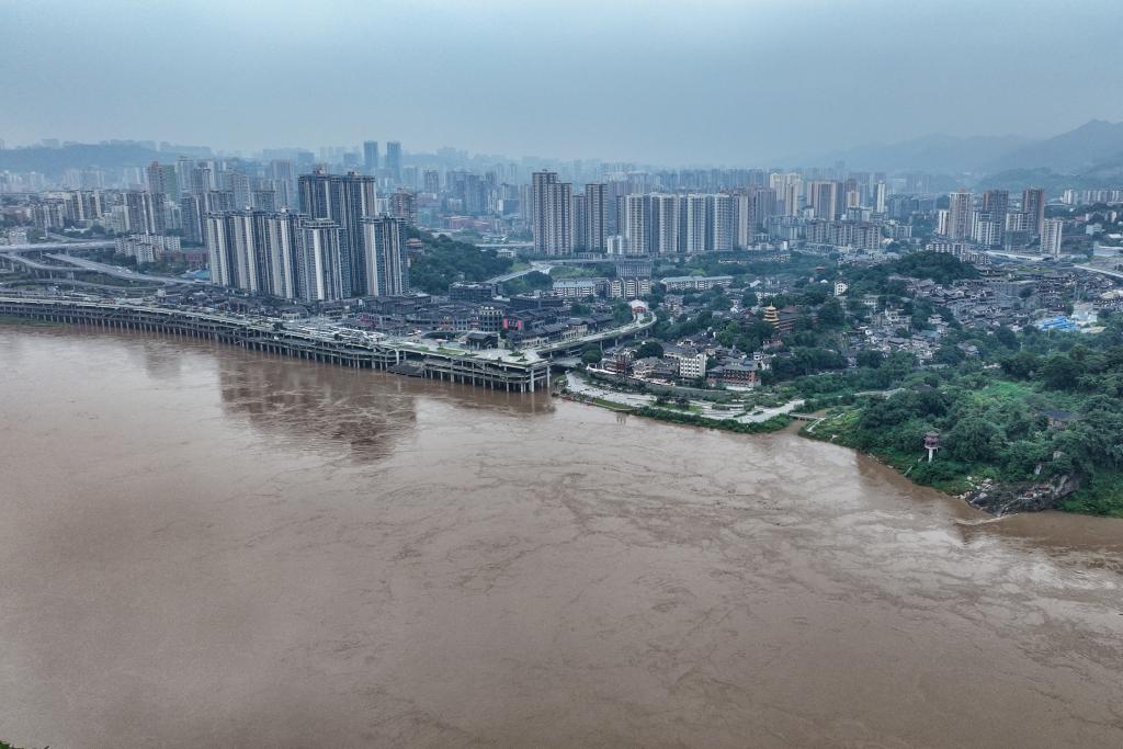 此前，嘉陵江流域水位上涨较多。华龙网 李一鸣 摄 实习生 邓榆川