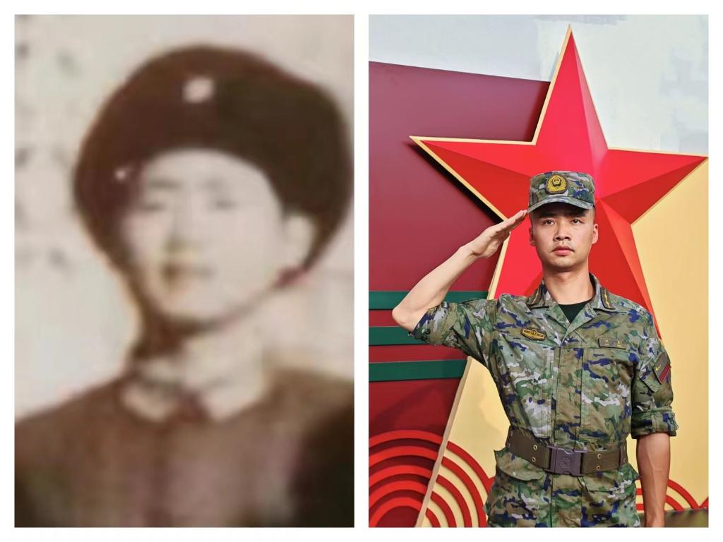 父亲邓春明（左），儿子邓东。