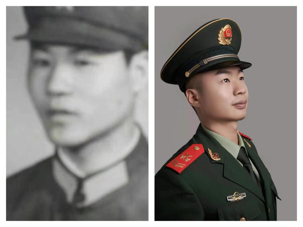 父亲缑权正（左），儿子缑帅。