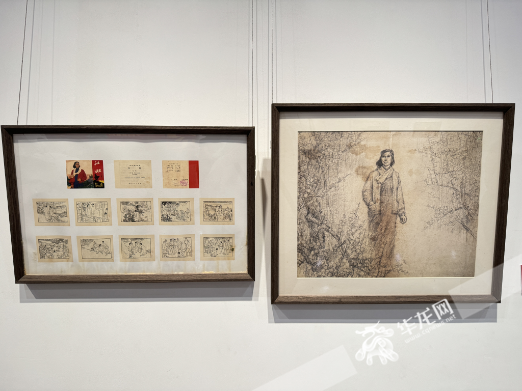 展出作品《江姐》。华龙网记者 谢鹏飞摄