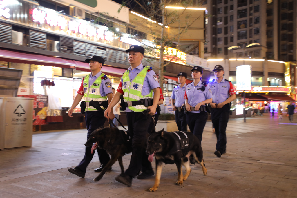 重庆开展夏夜治安巡查宣防集中统一行动。警方供图
 