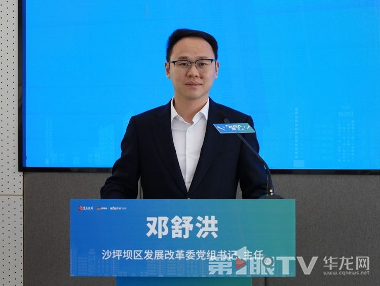 沙坪坝区发展改革委党组书记、主任邓舒洪。第1眼TV-华龙网记者 王庆炼 摄