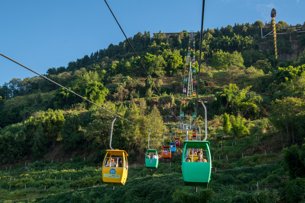 The beautiful scenery in Mexin Wine Town’s autumn ropeway tours (Photo provided by the interviewee)