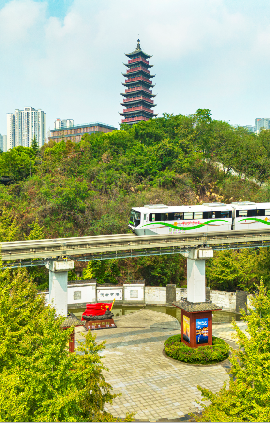 中華美德公園，宛如一幅淡然雅致的油畫。全媒體記者 鐘戈 攝