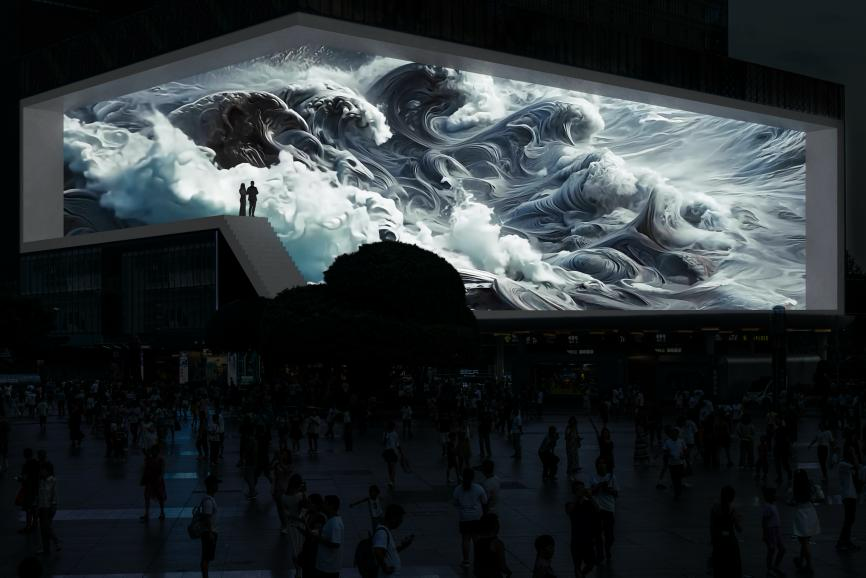 The 3788 "Light of Asia" giant screen has unveiled its latest 3D digital art sensation, Ocean 88