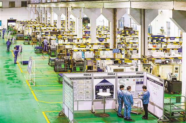 A glimpse into the bustling factory of Mahle Engine Components (Chongqing) Co., Ltd