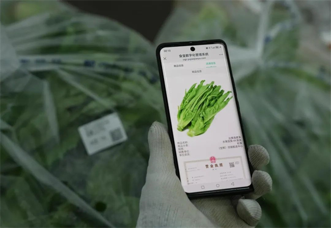 用戶收到食材后可以通過掃描食材包裝上的溯源碼查看該食材的相關(guān)信息。