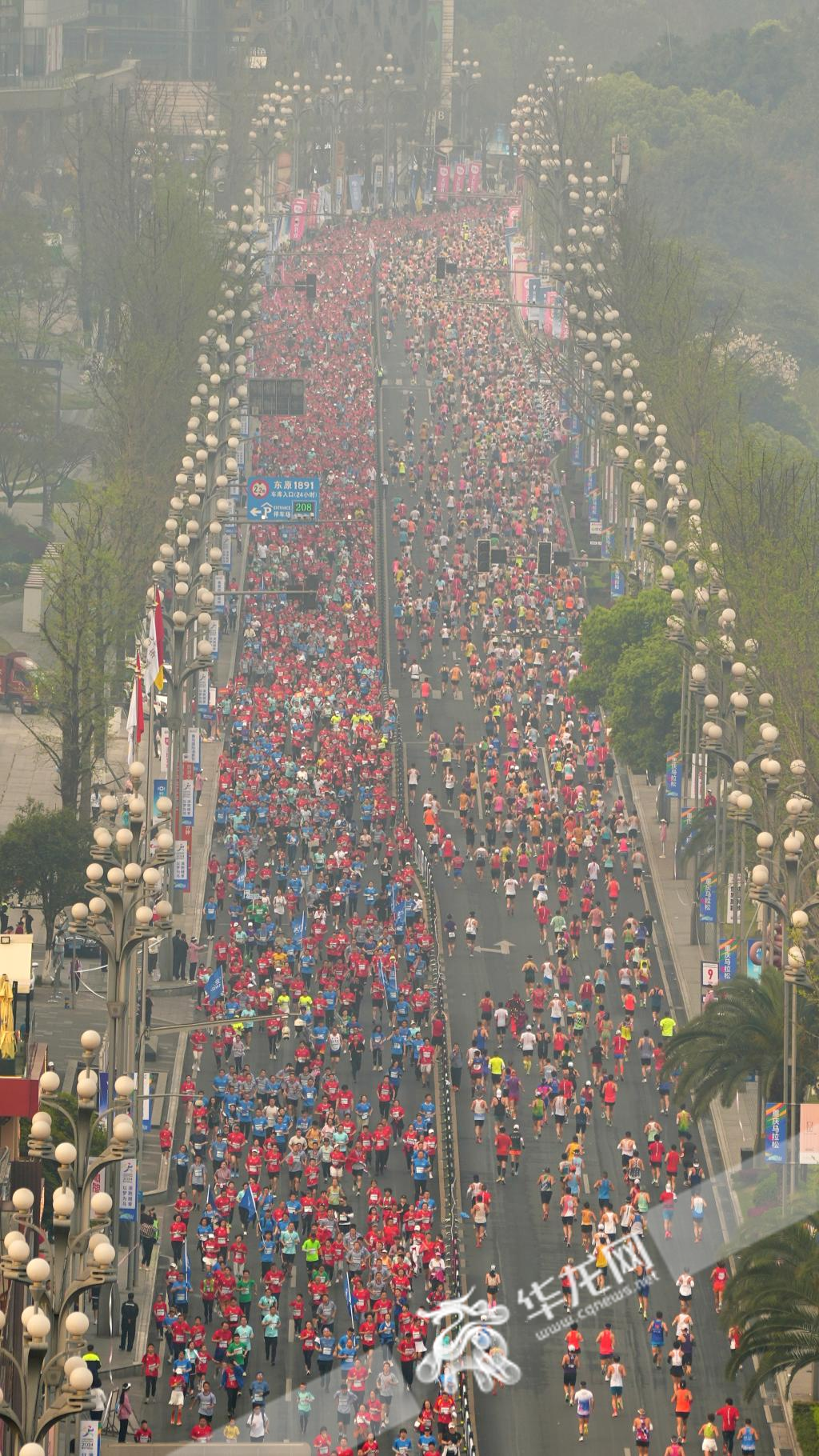 A scene of Chongqing Marathon 2024