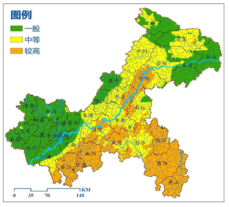 2024年汛期（5—9月）强对流风险预测。重庆市气象局供图