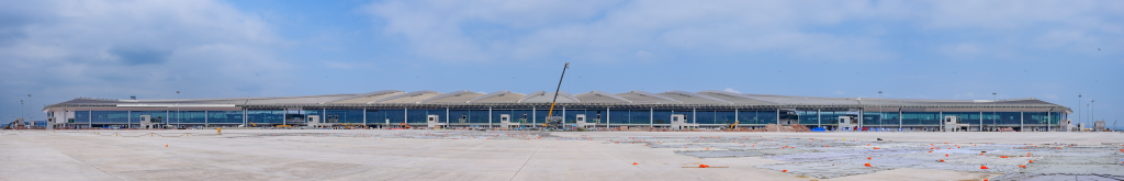 The main structure of Terminal T3B has been fully completed. (Photo provided by Chongqing Airport Group)