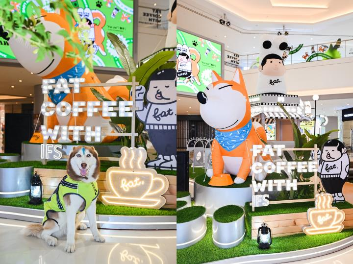 重庆IFS打造咖啡萌宠环保艺术展