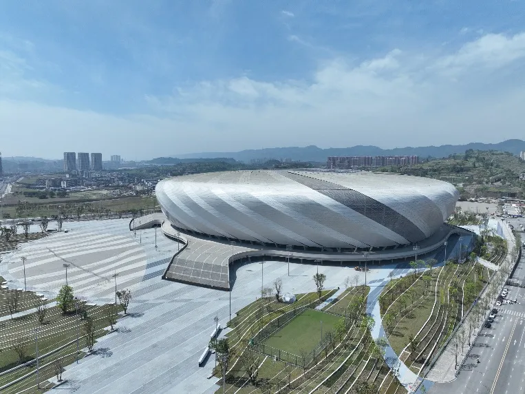 Longxing Professional Football Stadium (Photo provided by China Construction Eighth Engineering Division Corp., Ltd)