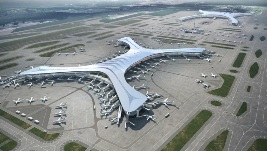 Effect Picture of Jiangbei International Airport T3B Terminal. (Photo provided by China Construction Eighth Engineering Division Corp., Ltd)