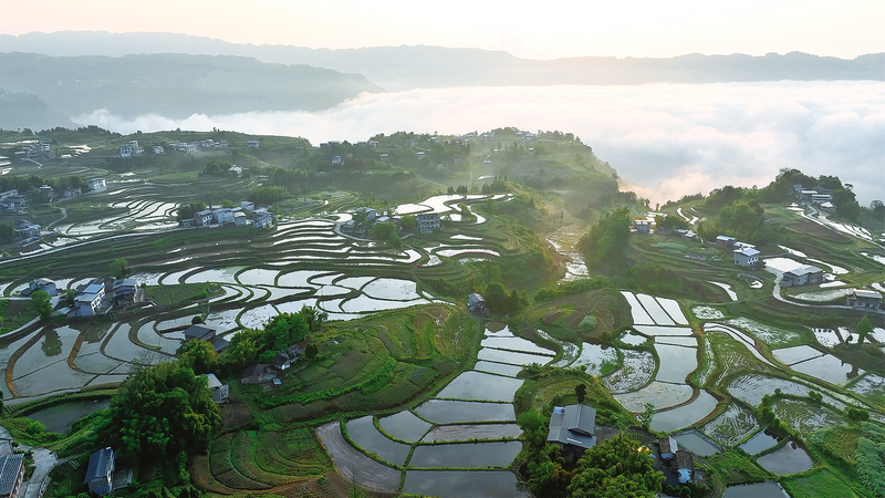 The breathtaking sea of clouds scenery (Photographed by Chen Yongsong)