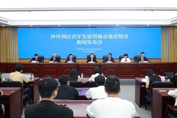 沙坪坝区举行青年发展型城市建设新闻发布会。华龙网 李林飞 摄