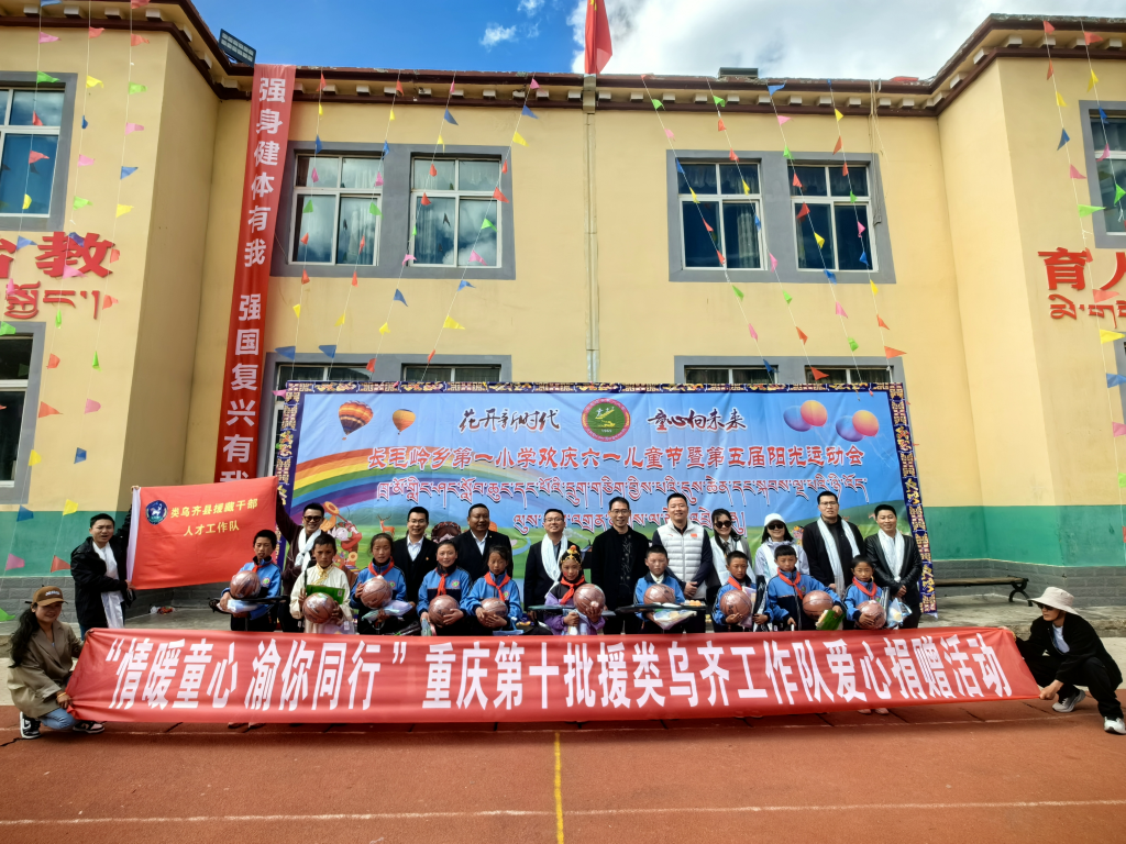 重庆市第十批援类乌齐工作队为毛长岭乡第一小学孩子们送上节日祝福