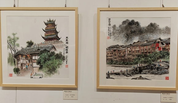 画作展览。铜梁区委宣传部供图 华龙网发