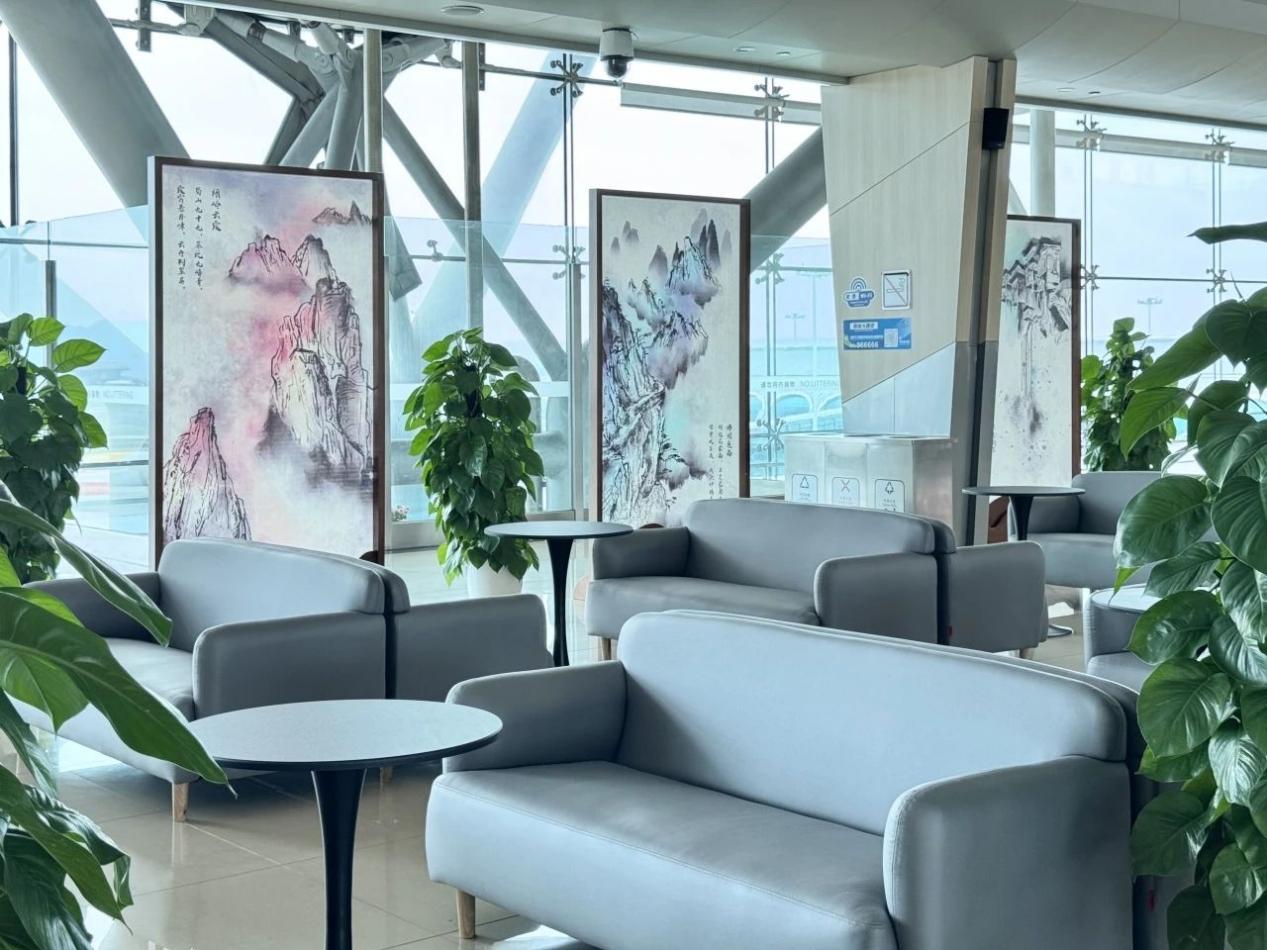 T2航站楼休息区。重庆江北机场供图 华龙网发