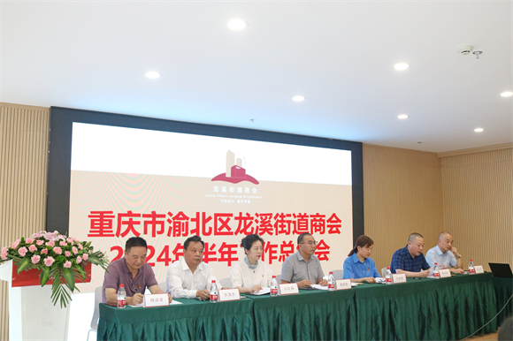 龙溪商会2024年半年工作总结会。龙溪街道办事处供图 华龙网发