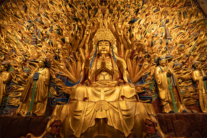 千手观音。大足石刻研究院供图 华龙网发