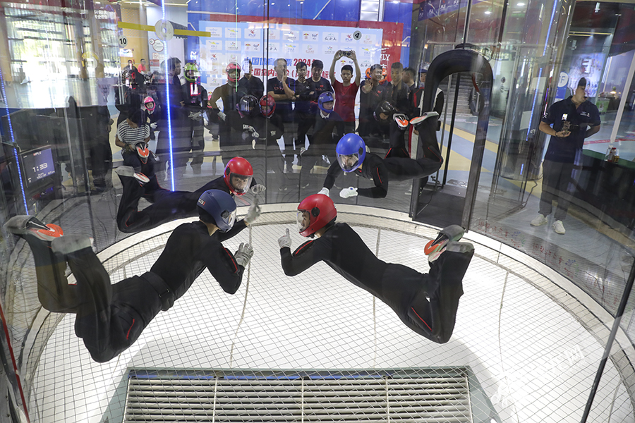 The 8th National Indoor Skydiving (Wind Tunnel) Championship 2024 opened at Jihua Park in Liangjiang New Area, Chongqing