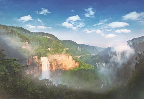 四面山景区，看不完的美景。记者 苏盛宇 摄