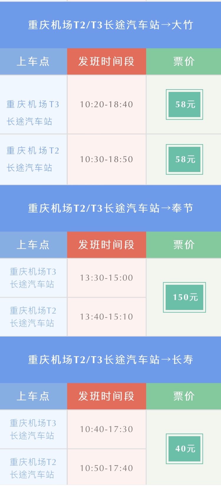 重庆机场新增6条班线最晚21:30 万州新设两个便民乘车点