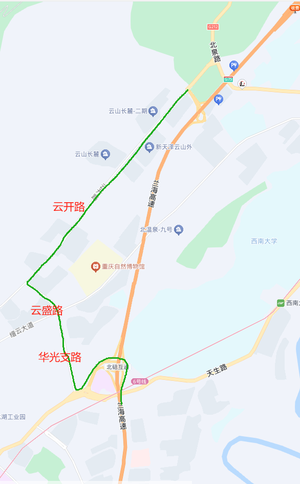 绕行线路示意图。受访者供图