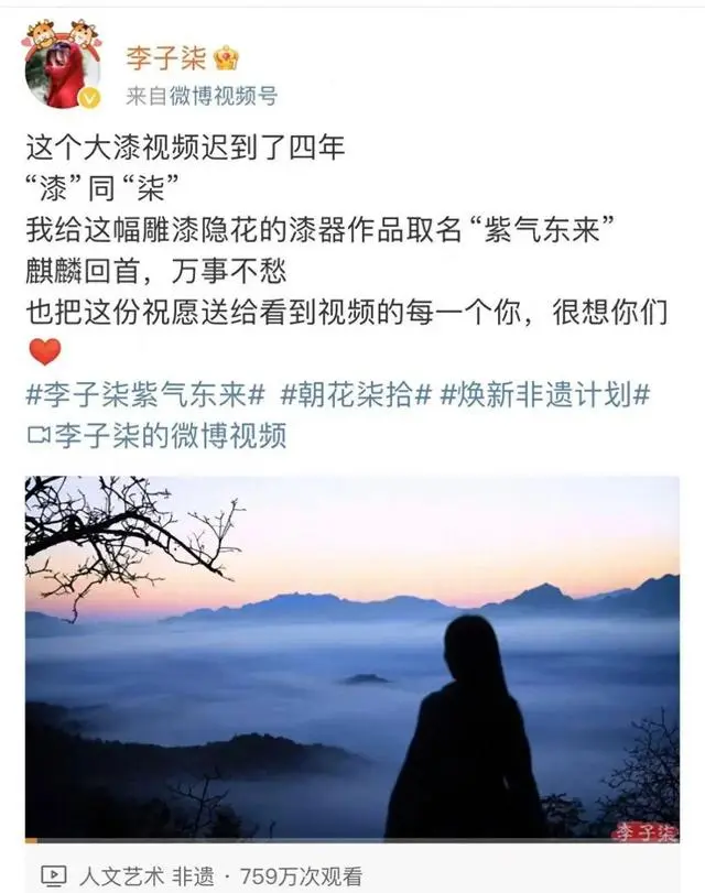 李子柒复出 前公司回应：目前与李子柒没合作