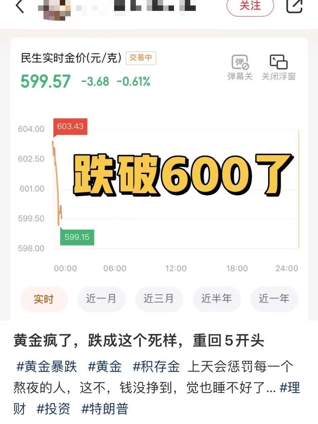 金价连跌上热搜，资深投资人解析