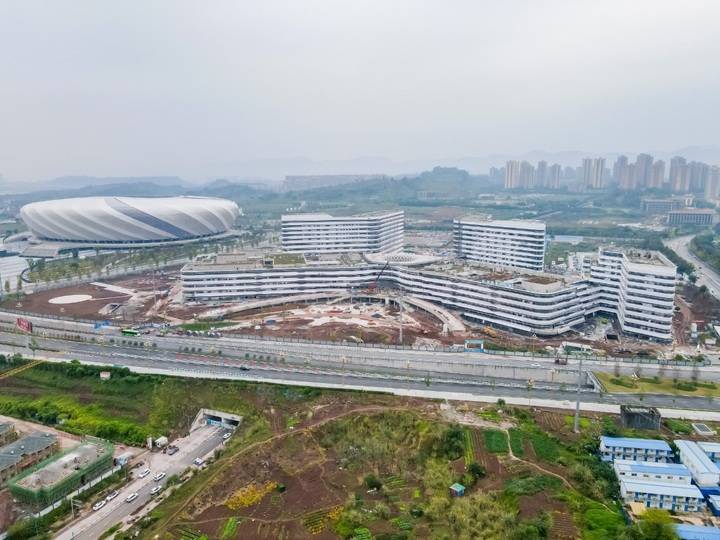 武汉协和重庆医院项目。中建八局供图