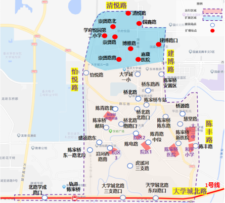 运营区域扩展图。重庆北部公交供图