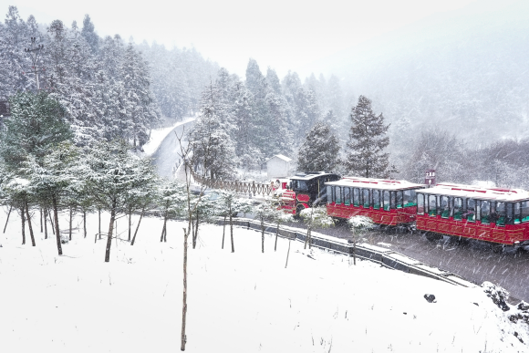 开往雪国的列车。重庆武隆旅游产业（集团）有限公司供图