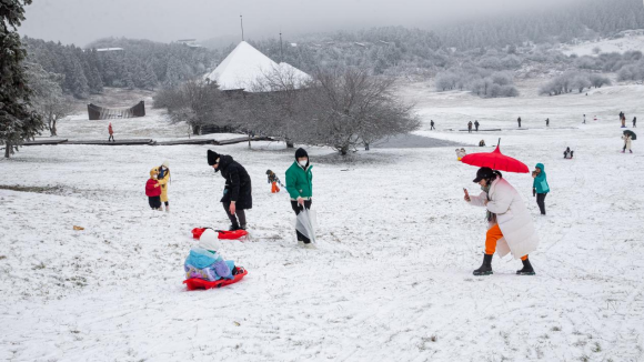 游客玩雪。重庆武隆旅游产业（集团）有限公司供图