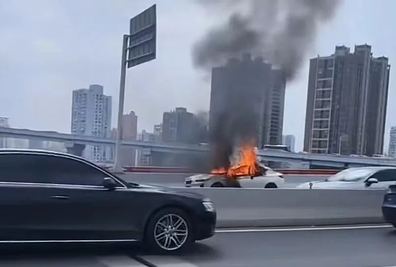 上海一新能源车起火烧成空壳，现场浓烟滚滚！消防通报