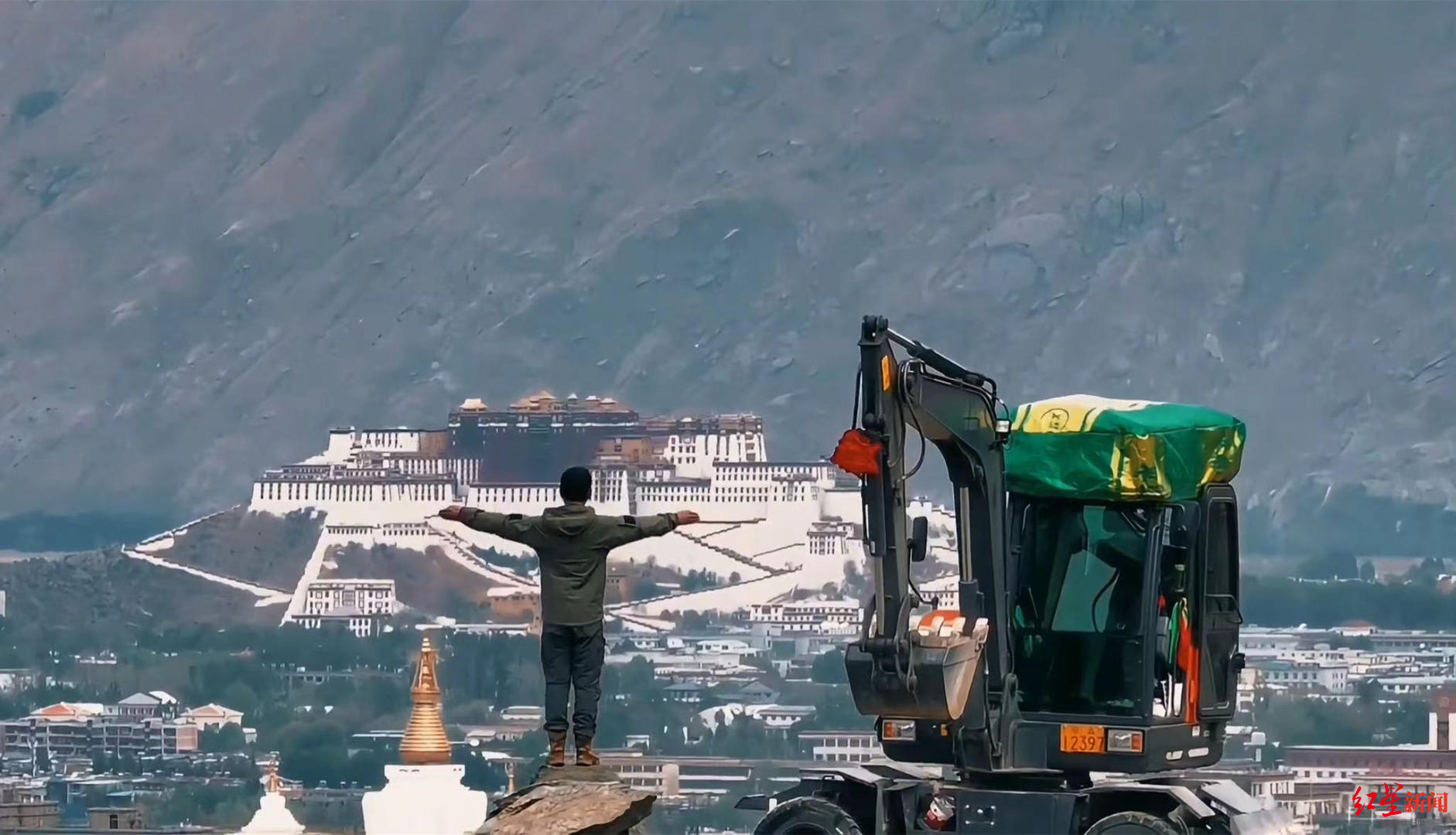 对话“开挖掘机去西藏”男子:已抵珠峰脚下,行程近5000公里,一路受助也在助人