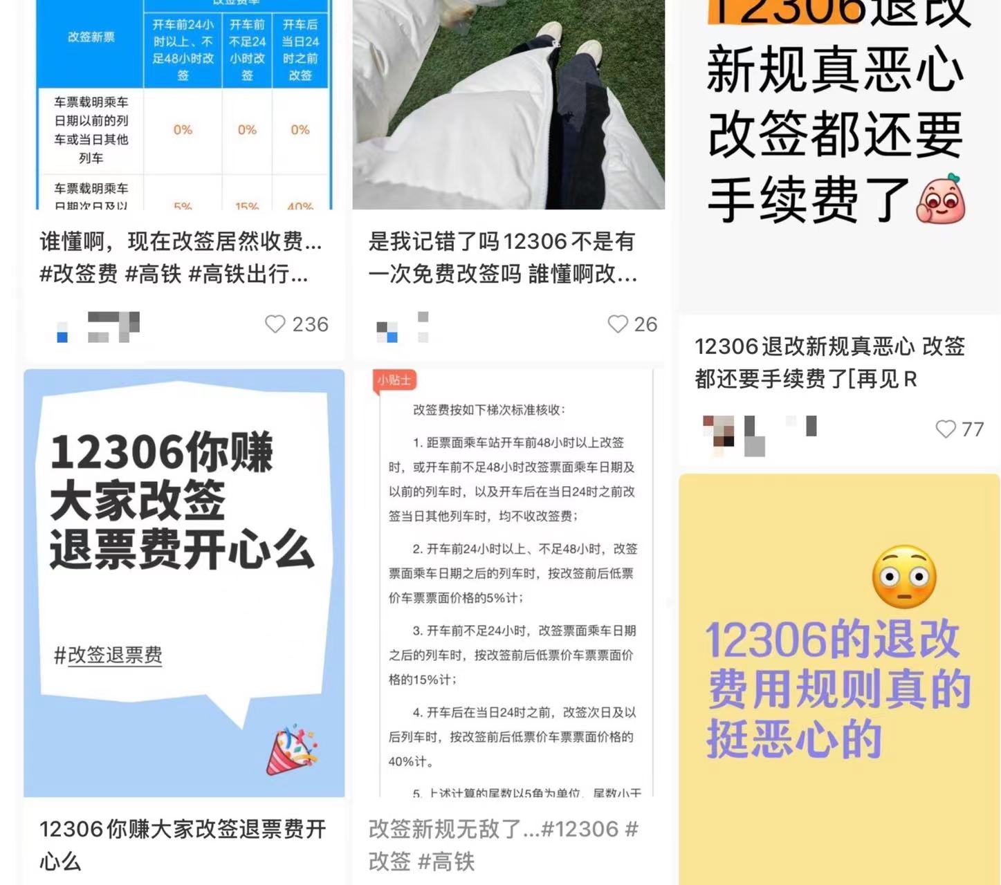 火车票改签收手续费引热议,12306客服:主要为旅客着想
