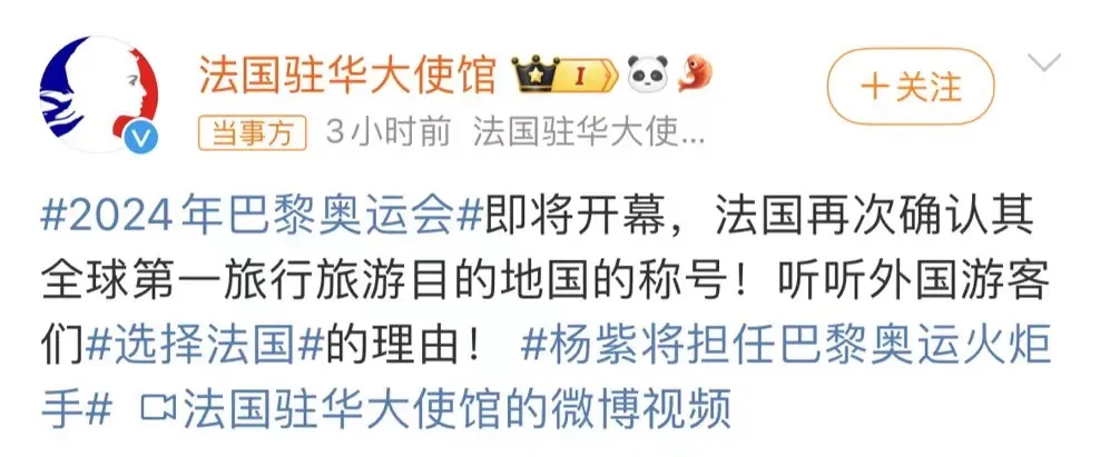 官宣!杨紫担任巴黎奥运火炬手