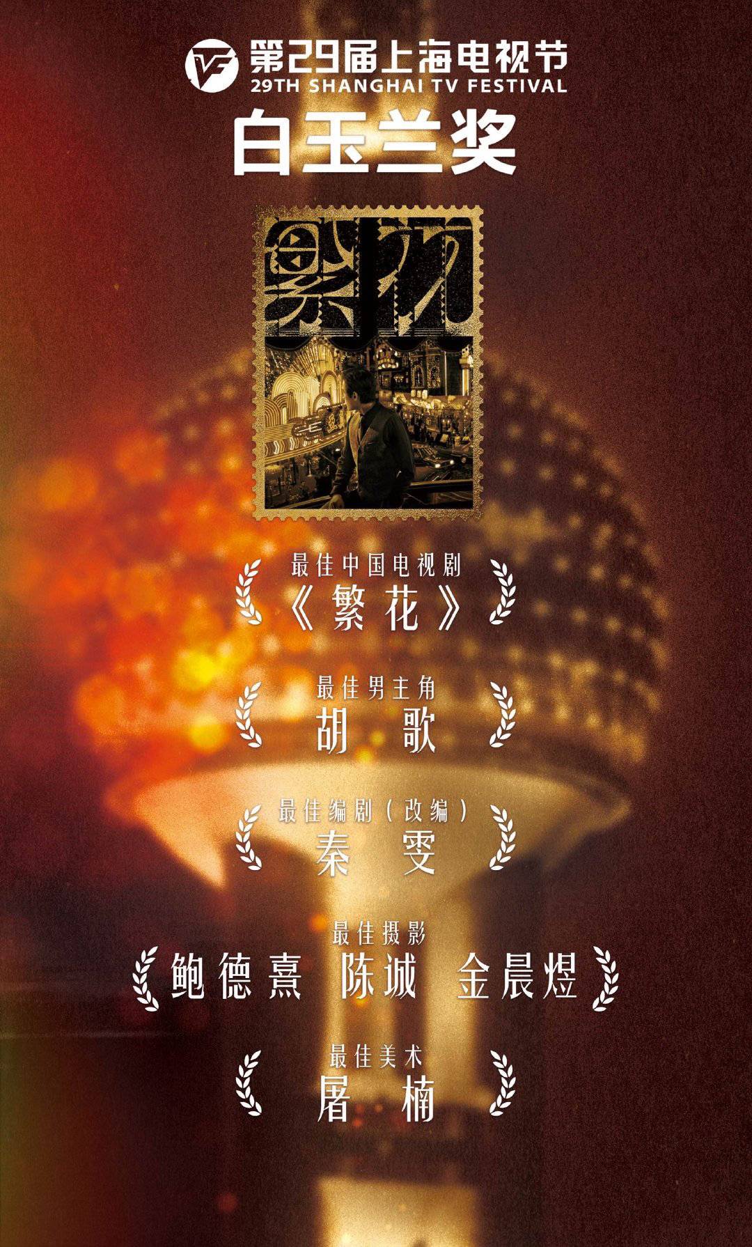 胡歌凭《繁花》二封白玉兰视帝 妈妈曾跟他说不要让王家卫失望