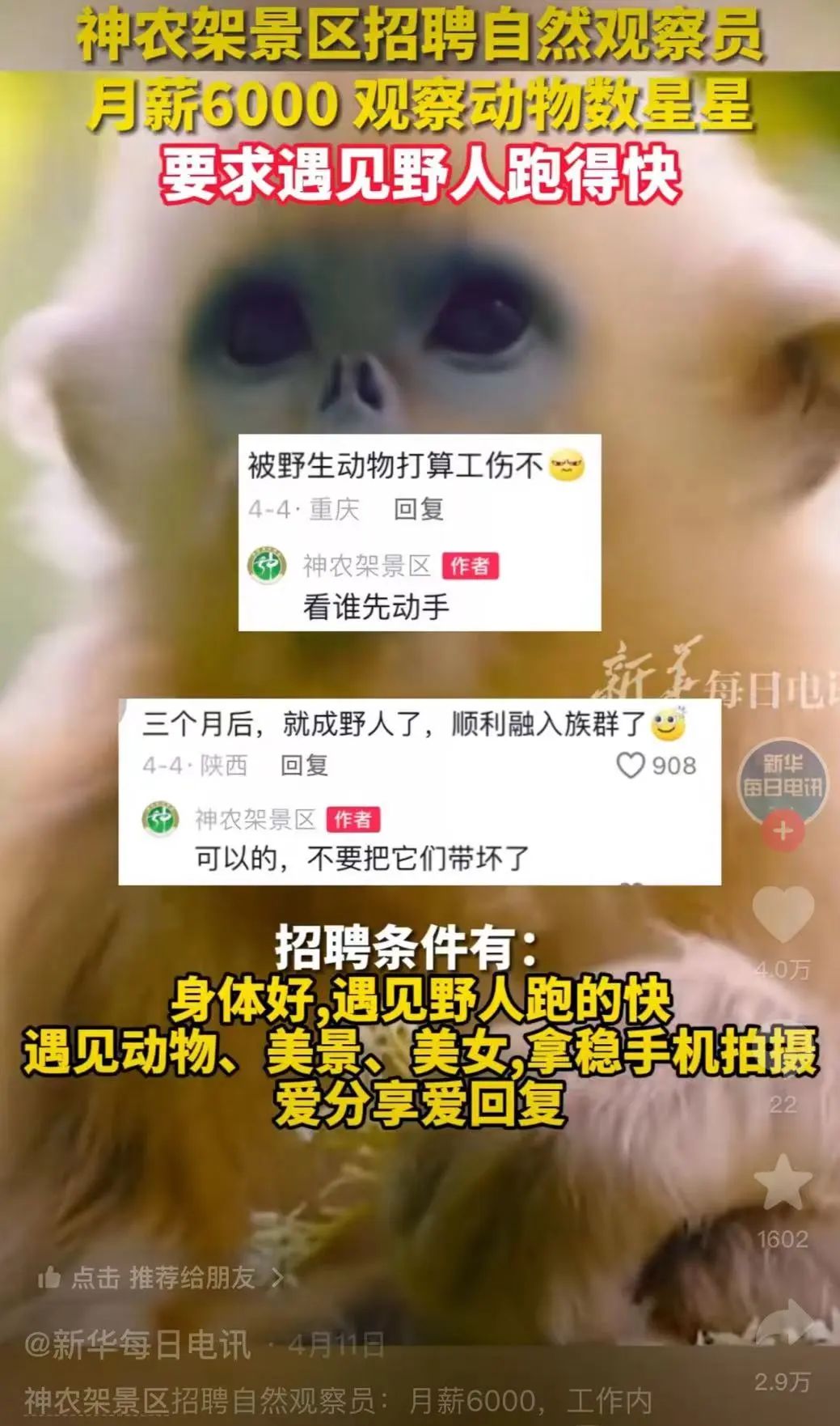 录用率不到1%的工作，要求“遇见野人跑得快”？有大学生已上岗......