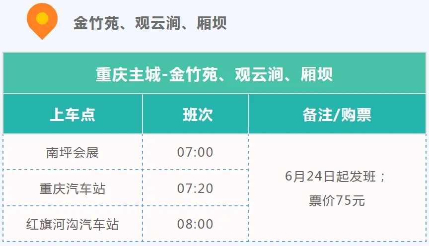 @重庆人，请上车！这些避暑地都有直达班车！便捷又凉快→