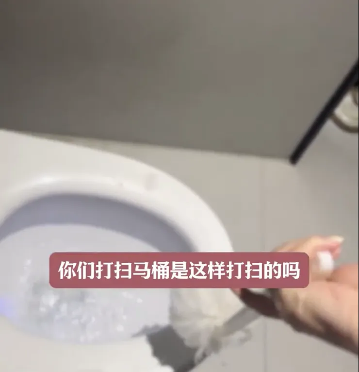 酒店竟用马桶刷蘸马桶水刷马桶,网友炸锅