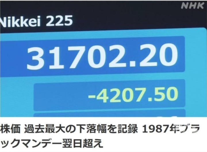 一天内触发两次熔断，日经指数创下史上最大跌幅，有什么影响？