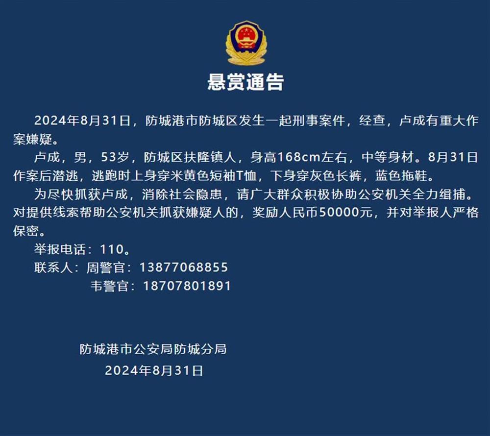 广西一男子致5死1伤后潜逃,邻居:嫌疑人父母去世大龄单身,性格自闭