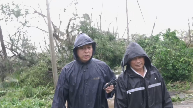 现场直击台风“摩羯”登陆点海南文昌救灾一线