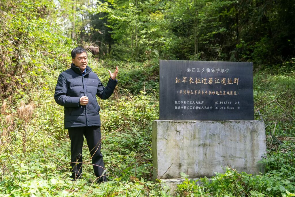 趙福乾正在講解。（受訪者供圖）